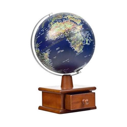 Mappamondo Particolare - Scatola Di Legno Per Conservazione (Globo Terrestre)