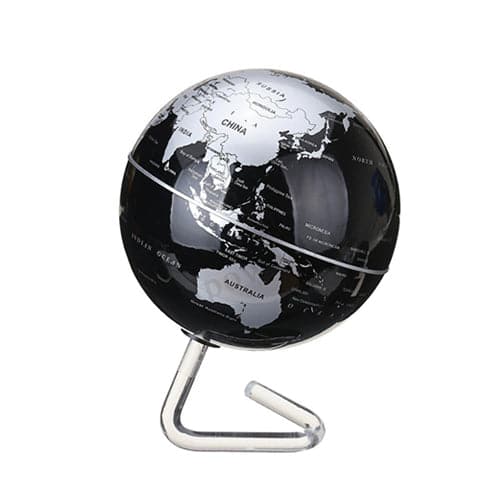Mappamondo Design - Base (Nero & Argento) (Globo Terrestre)