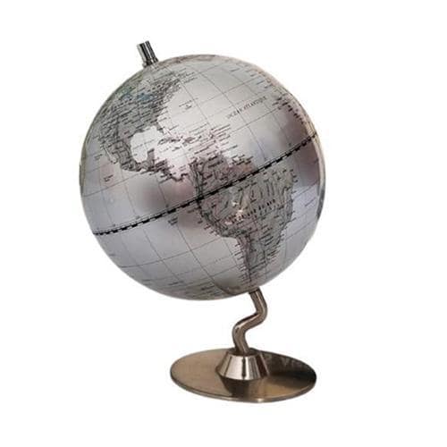 Mappamondo Design - Argento (Globo Terrestre)