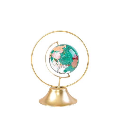 Mappamondo Cristallo - Arco Dorato (Globo Terrestre)