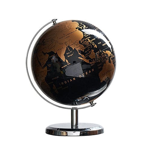 Mappamondo Metallo (Nero & Rame) (Globo Terrestre)