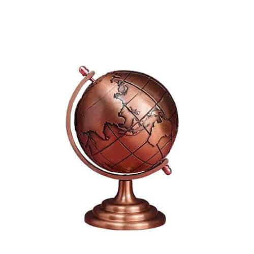 Mappamondo Ottone (Colore Rame) (Globo Terrestre)