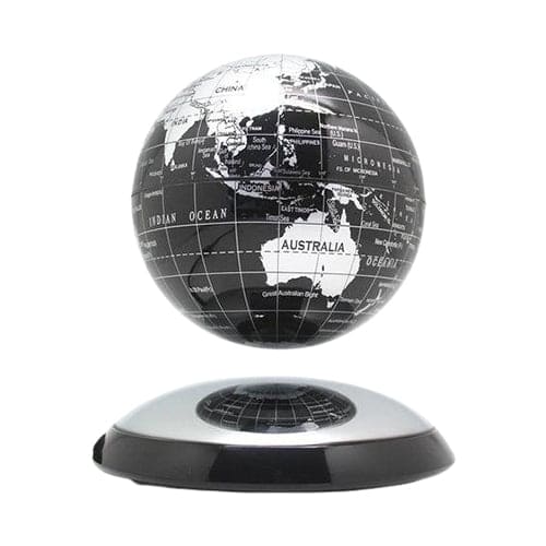 Mappamondo A Levitazione Magnetica (Sfera Nera) (Globo Terrestre)