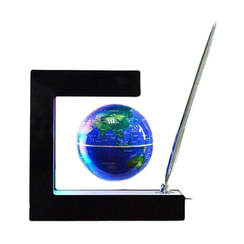 Mappamondo A Levitazione Magnetica - Supporto Geometrico (Sfera Blu) (Globo Terrestre)