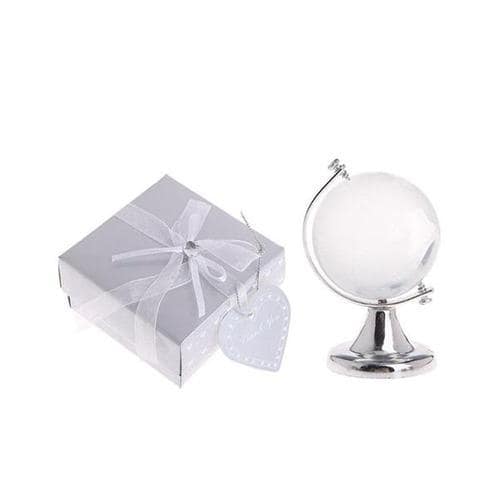 Mini Mappamondo Cristallo Argento (Globo Terrestre)