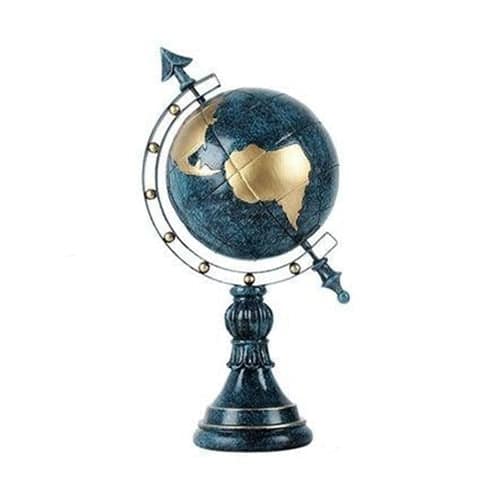 Mappamondo Particolare Statuetta Blu (40Cm) (Globo Terrestre)