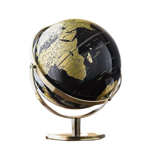 Mappamondo Moderno (Nero & Oro) (Globo Terrestre)